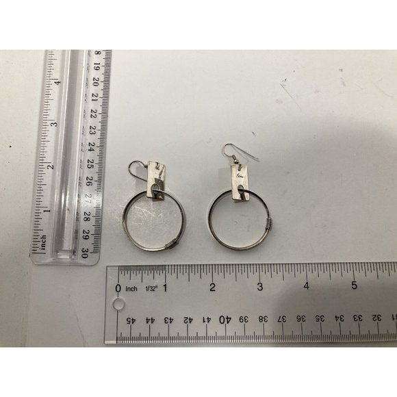 Rain Earrings Silver Dangle Drop Womens 2 Inch Drop Earrings - Picture 9 of 9